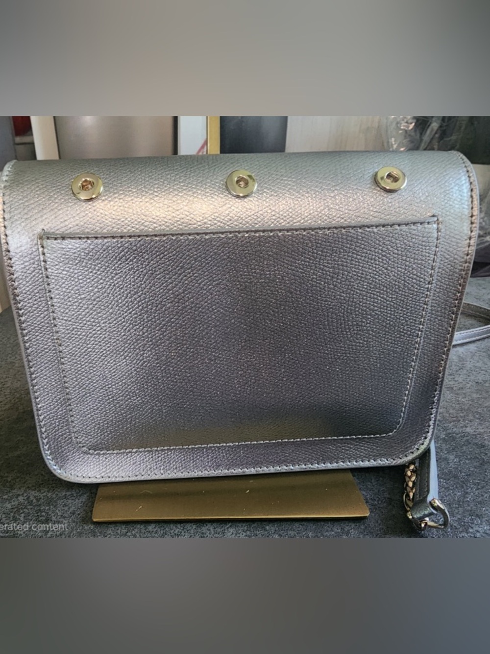 Furla Blue Faux Fur With Bonus colorful Butterfly Flap Crossbody - Picture 10 of 13